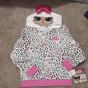 NWT LOL SURPRISE BOW Zip Hoodie 10/12